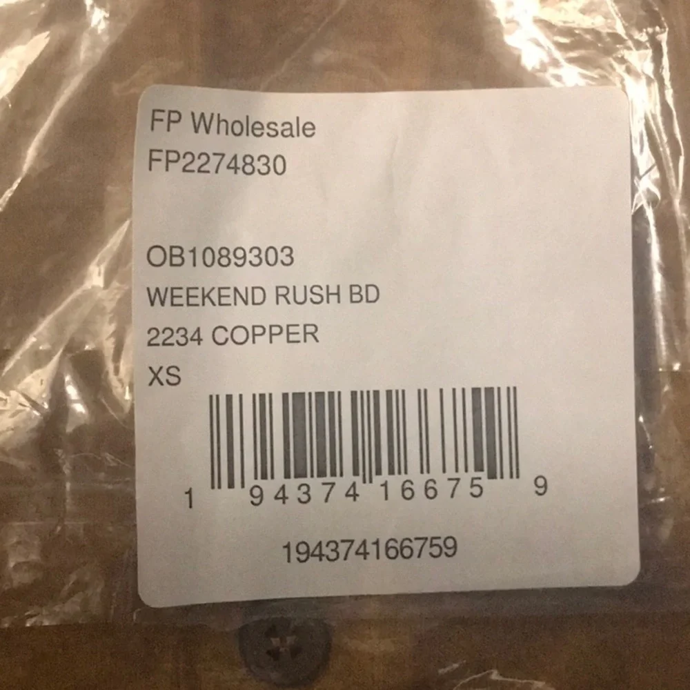 NWT Free People Weekend Rush Top in Copper - Picture 7 of 8